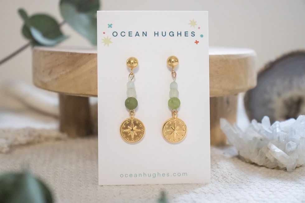 Thumbnail: Olive Agate - Atlas Dangle Earring