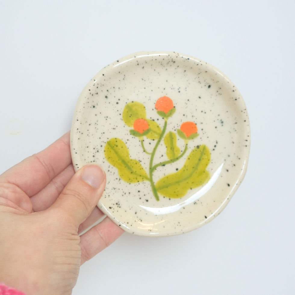 Thumbnail: Ceramic Floral Trinket Dish