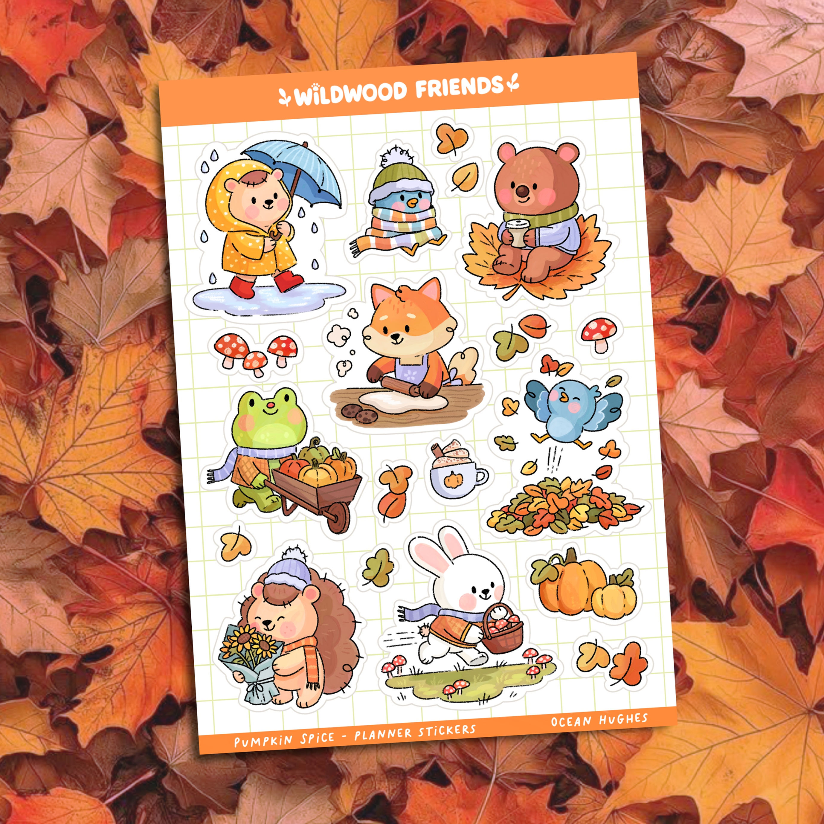 Pumpkin Spice Sticker Sheet - Wildwood Friends