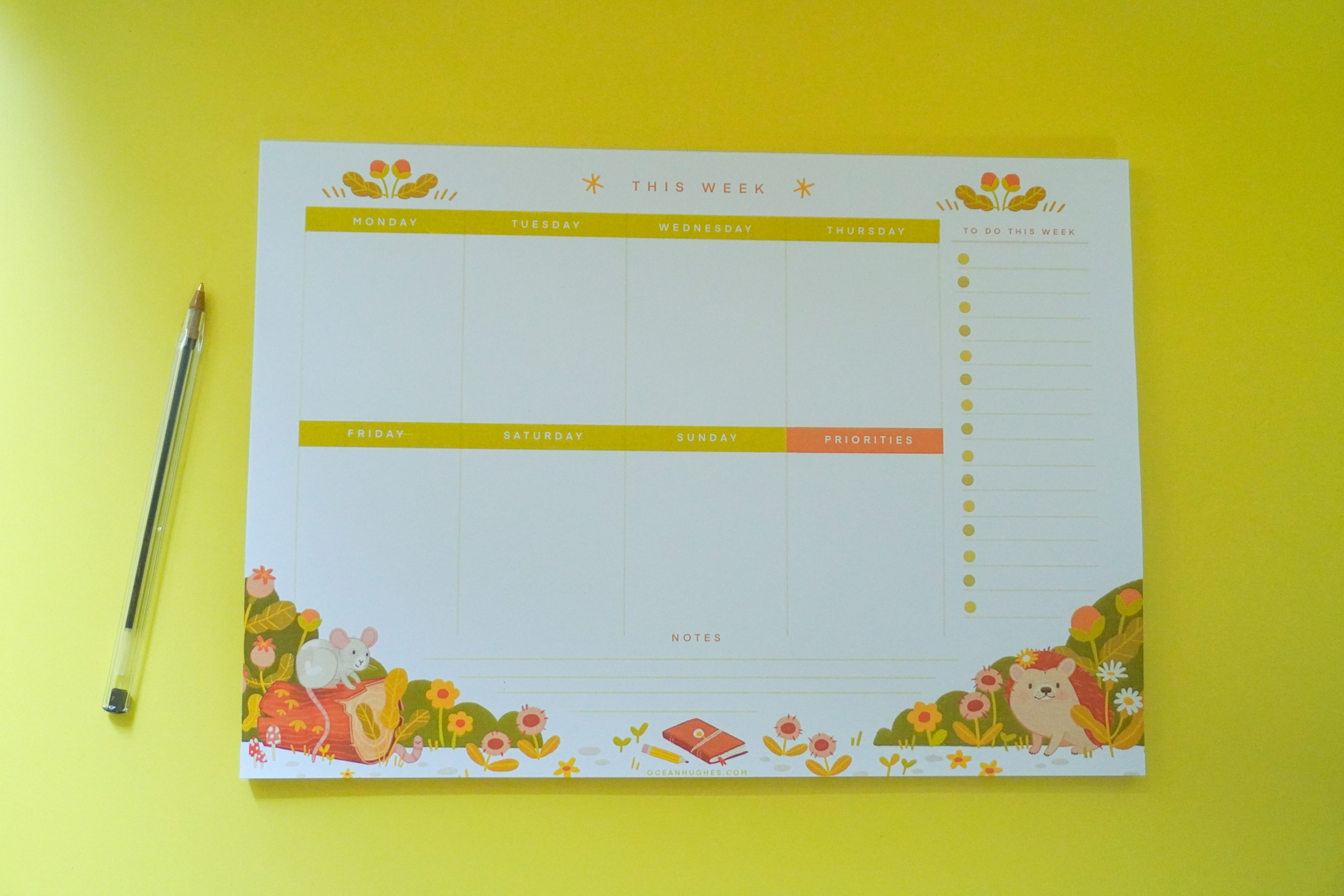 Weekly planner - A4 Desk Planner Pad