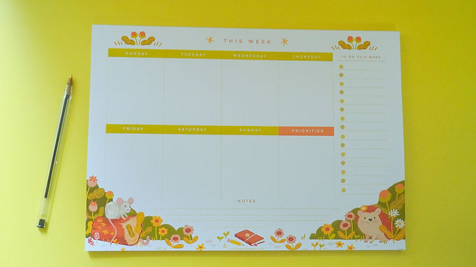 Weekly planner - A4 Desk Planner Pad