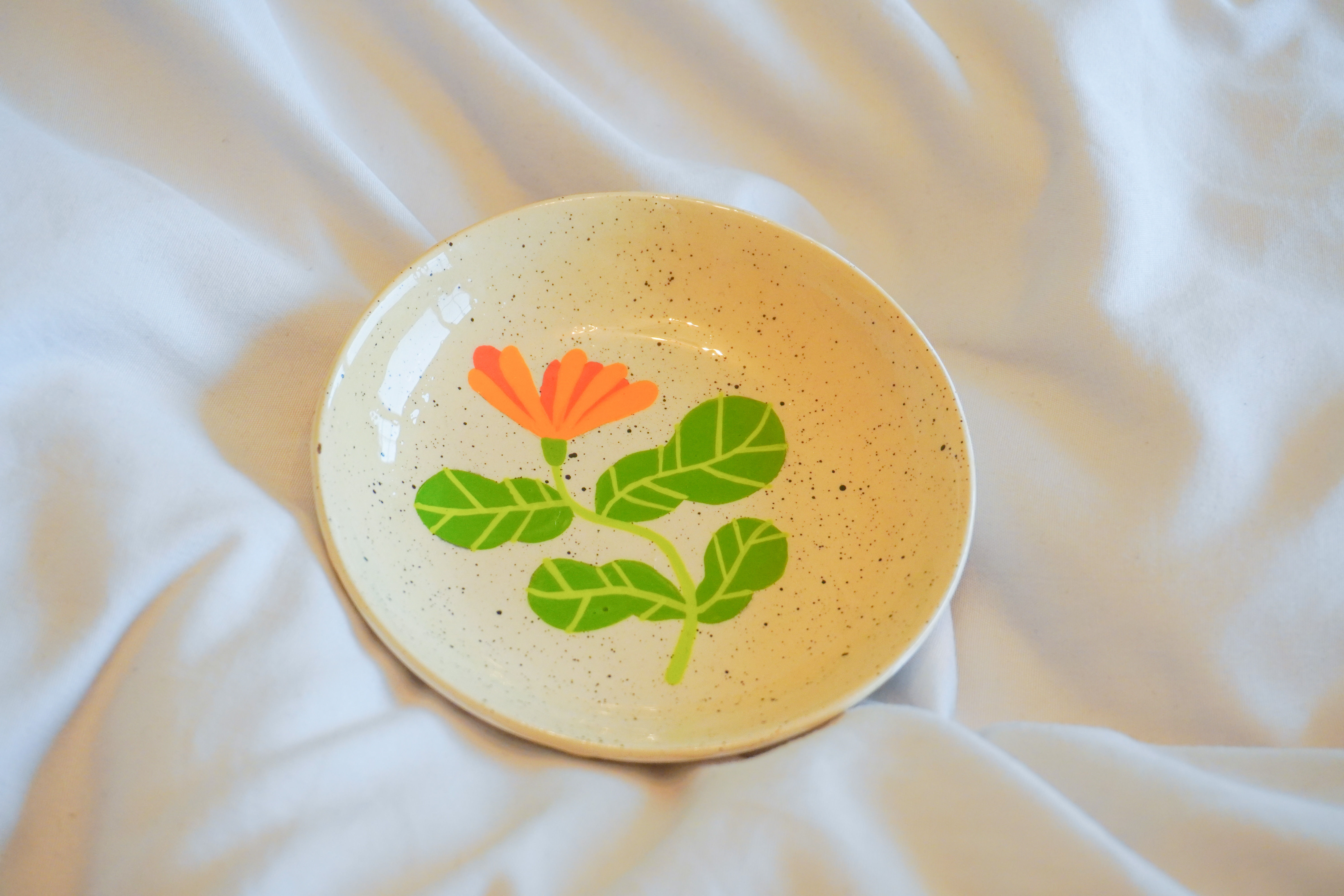 Orange Calendula Trinket Dish