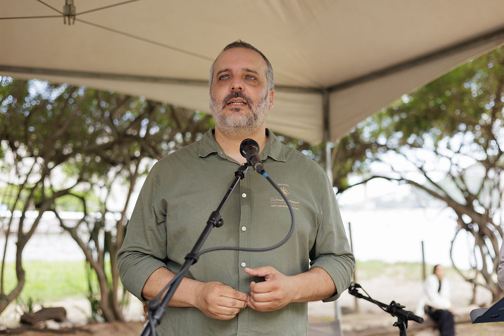 Leonardo Merçon em fala durante cerimônia de lançamento | FOTO: Andressa Freitas