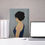 Thumbnail: A stunning canvas board original oil painting featuring a bride girl in blue dress on a grey background wearing a blue dress.