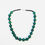 Thumbnail: Handmade Wooden Necklace featuring numerous wooden beads in a dark green hue with adjustable fastening.