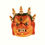 Thumbnail: Hand-painted exotic papier mache  traditional Bhutanese mask in orange featurin a ‘crown’ of five skulls, and third eye.