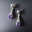 Thumbnail: Handcrafted Drop Earrings with an Amethyst gemstone.