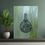 Thumbnail: Islamic caligraphy painting on canvas, meticulously painted in oil and acrylic featuring black Arabic calligraphy on green.
