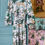 Thumbnail: Jungle Print Dressing Gown in a shade of white.