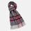 Thumbnail: Merino Lambswool unisex Westminster Grey/Pink Scarf  featuring charcoal grey/pink checks.