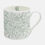 Thumbnail: White King Charles III Coronation Mug with green print.