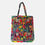 Thumbnail: Handcrafted Embroidered Bag features Indian elephants and paisleys embroidered  in colourful threadwork and mirrorwork