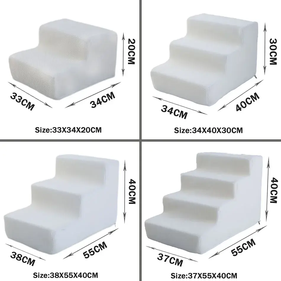 Thumbnail: Pet Stairs for Dogs & Cats Soft 2-4 Step Pet Ladder