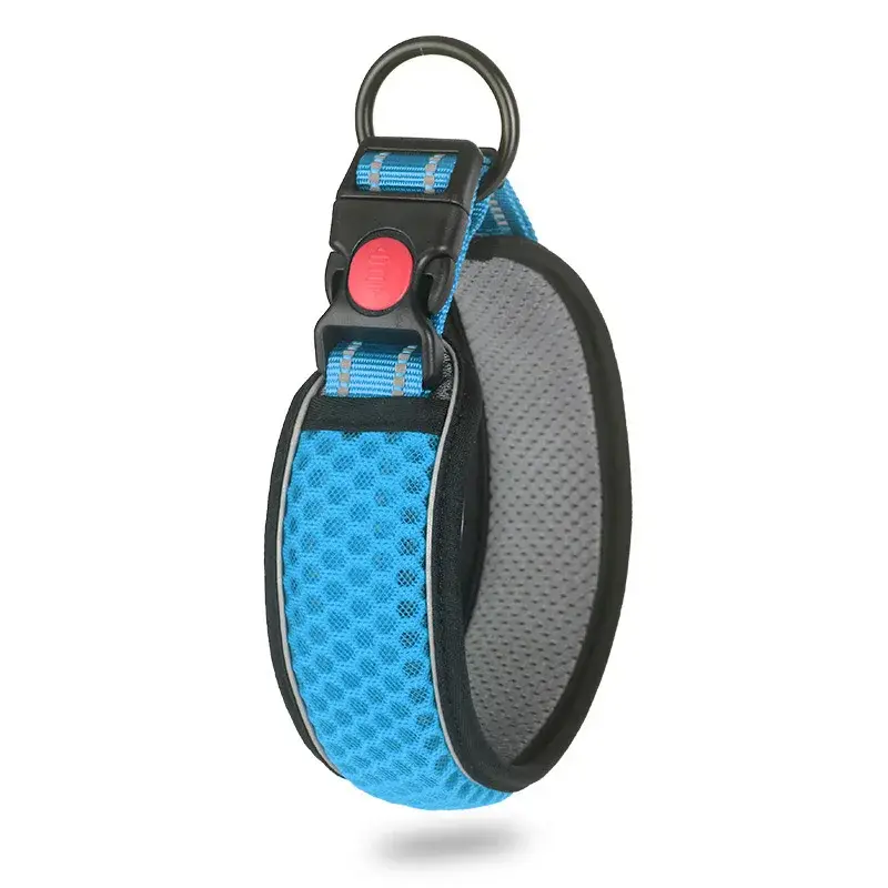 Thumbnail: Reflective Dog Collar Adjustable Breathable Padded Nylon Night Safety Collar