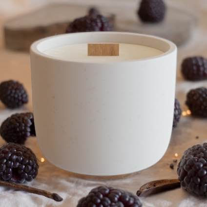 Black Raspberry & Vanilla Jesmonite Scented Candle