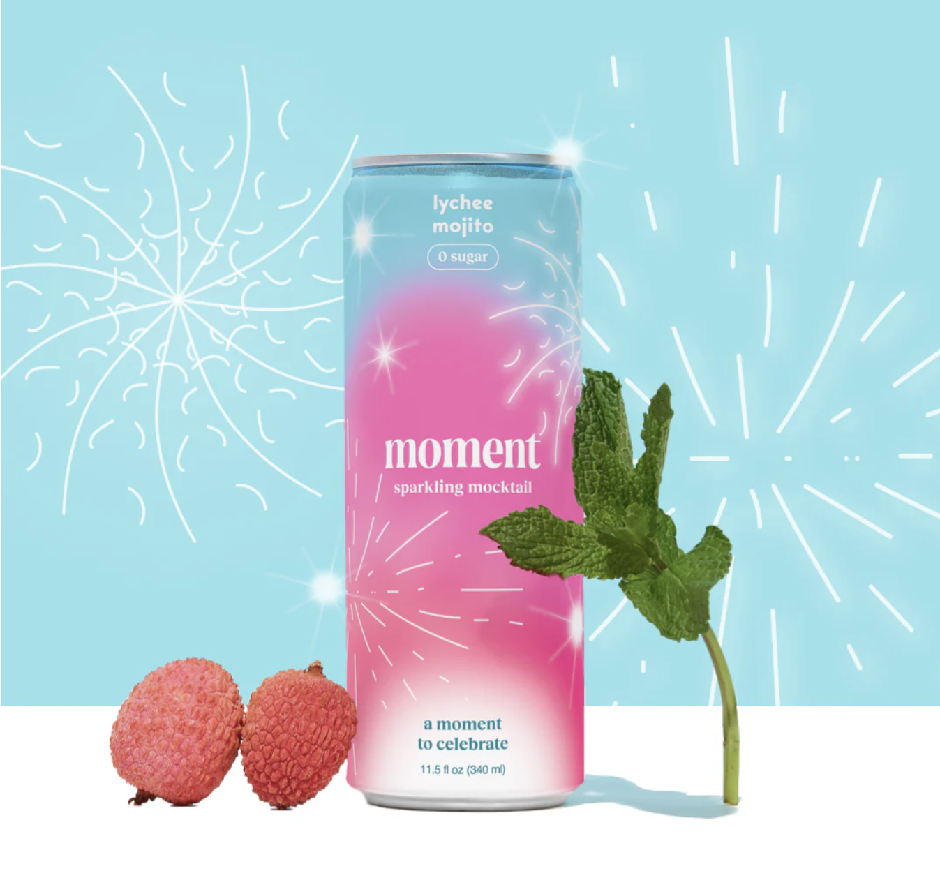 Sparkling Lychee Mint Botanical Water