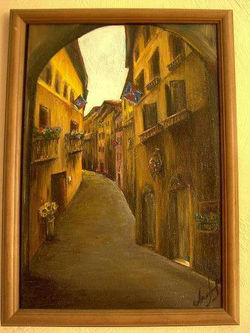 Olio su tela - Siena