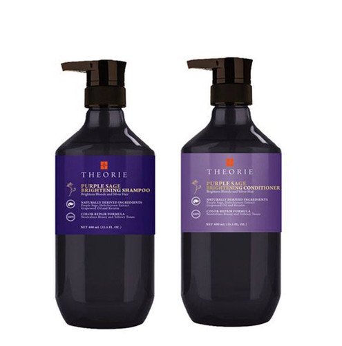 Theorie Purple Sage Brightening Hair Shampoo And Conditioner 400ml