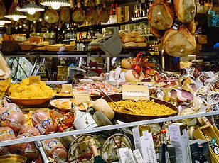 Italiaanse delicatessendisplay