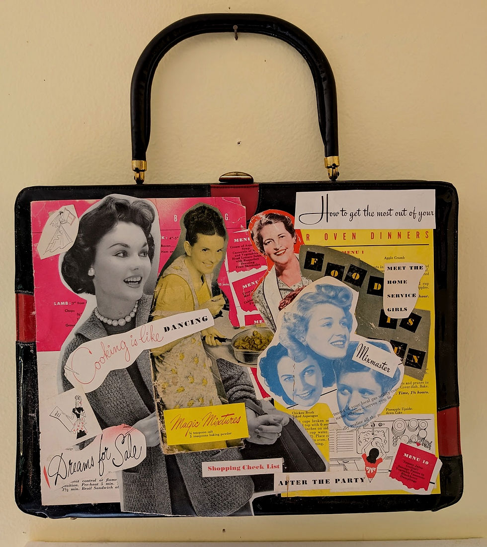 Vintage handbag, collage