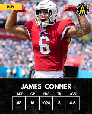 James Conner: The Must-Draft Running Back for 2025 Fantasy Football