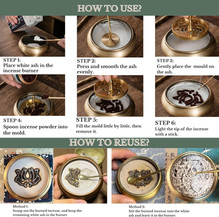 Instructies voor gebruik: stap voor stap, incense brander, hoe te gebruiken en hergebruiken. Zen en So.