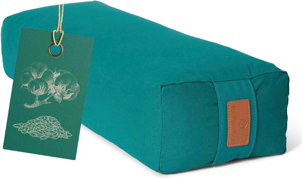 Groene rechthoekige kussen, met label met katoen illustraties Leewadee Opvouwbare Vloer Matras - blauw.