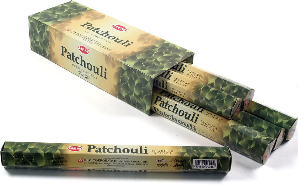 Patchouli wierook stokjes uit een doos, geurige aromatische wierookstokjes, Zen en So