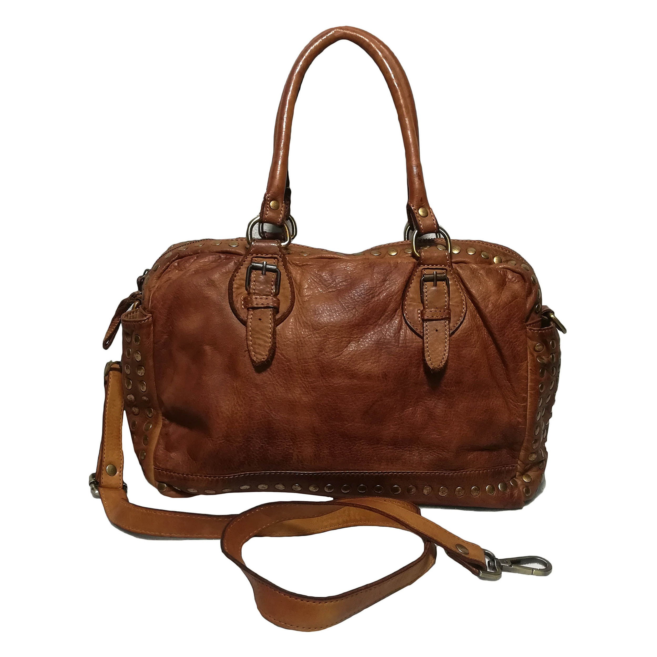 BORSA IN PELLE IN STILE VINTAGE