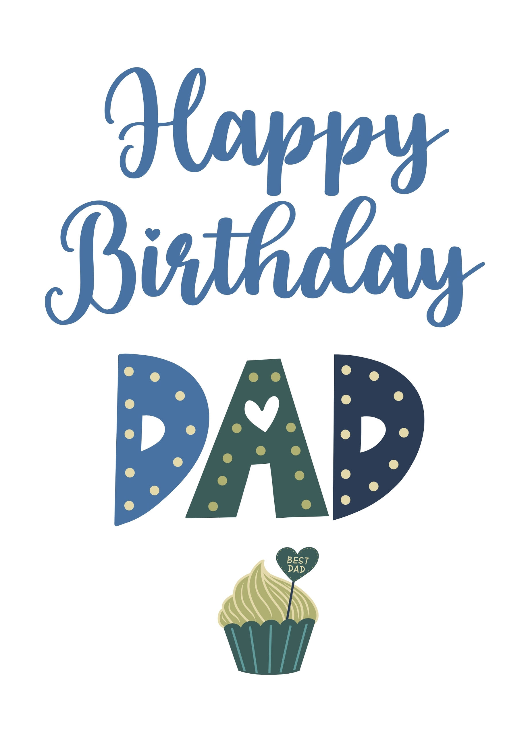 happy birthday dad greeting card