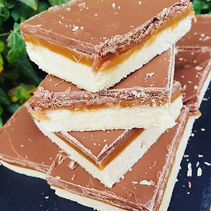 Handmade caramel shortbread