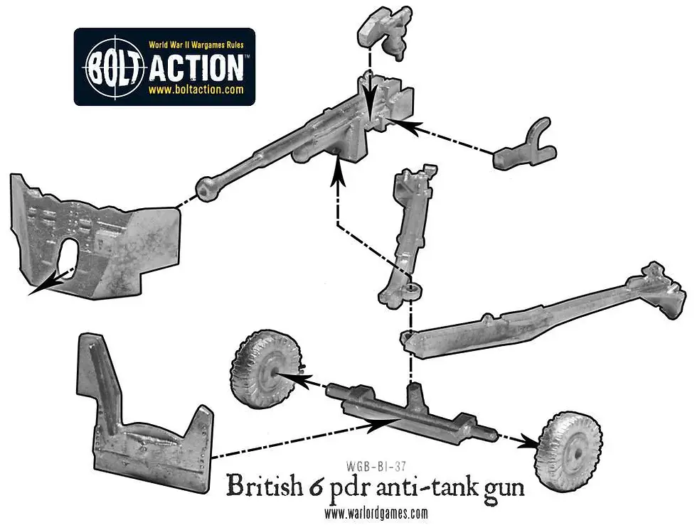 Miniaturbild: British Army 6 Pounder Anti Tank Gun