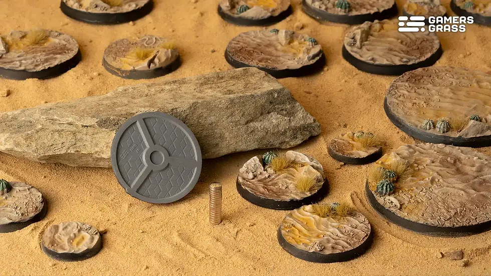 Miniaturbild: Deserts of Maahl Bases, Round 40mm (x5)