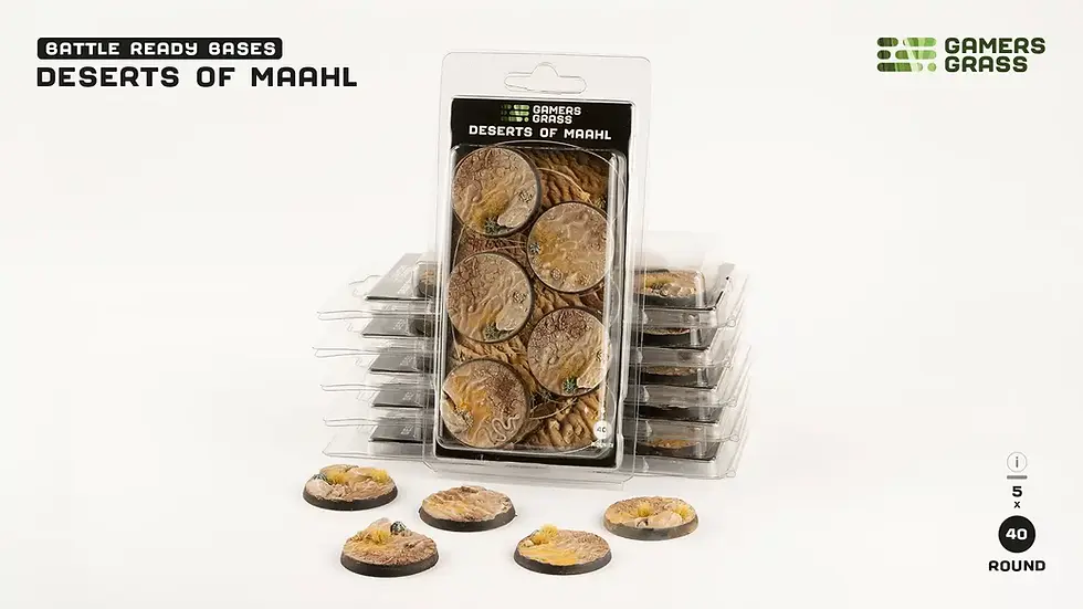 Miniaturbild: Deserts of Maahl Bases, Round 40mm (x5)
