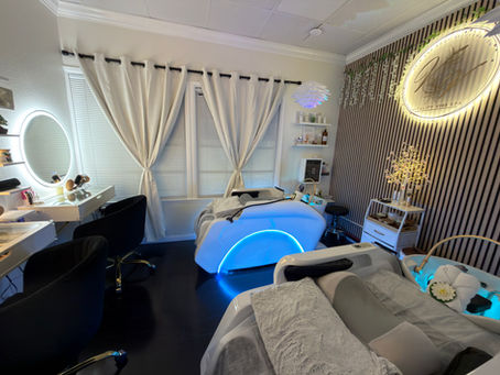 Private Japanese Head Spa treatment room at Vitality Vibe Spa in Huntington Beach featuring luxury scalp wellness treatments and personalized self-care experiences.