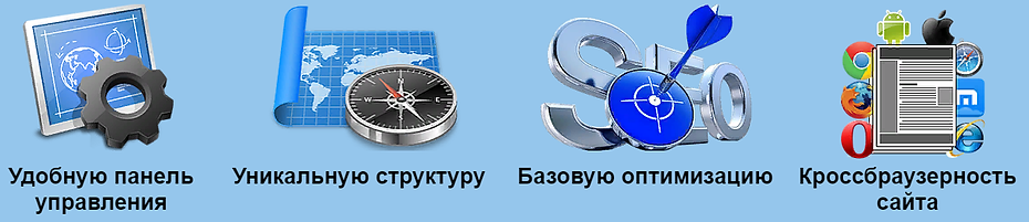 Все изготовленные нами сайты имеют имеют: