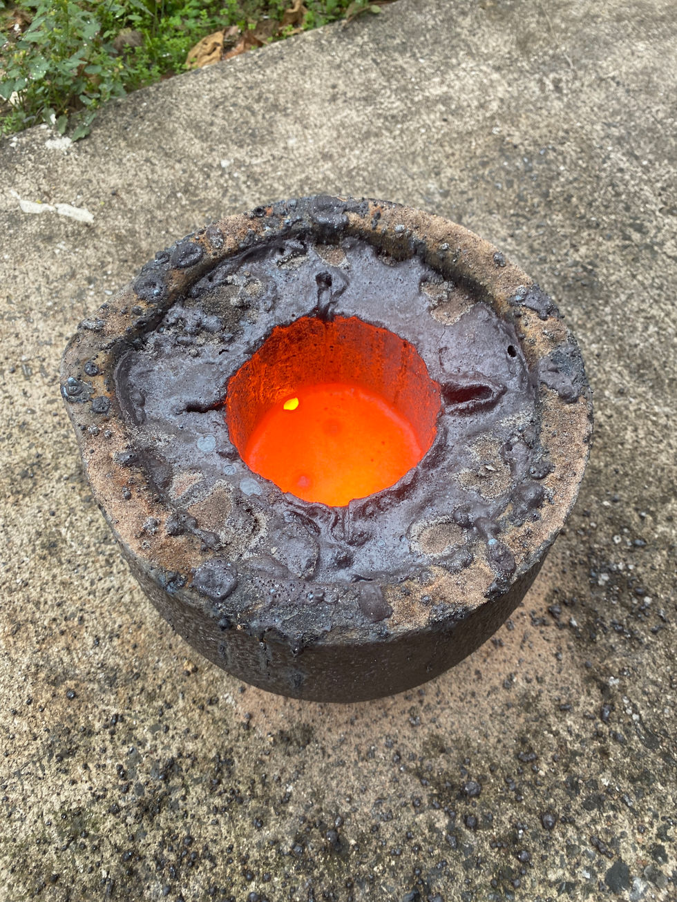thermite casting after ignition