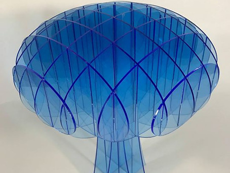 neon blue acrylic laurel