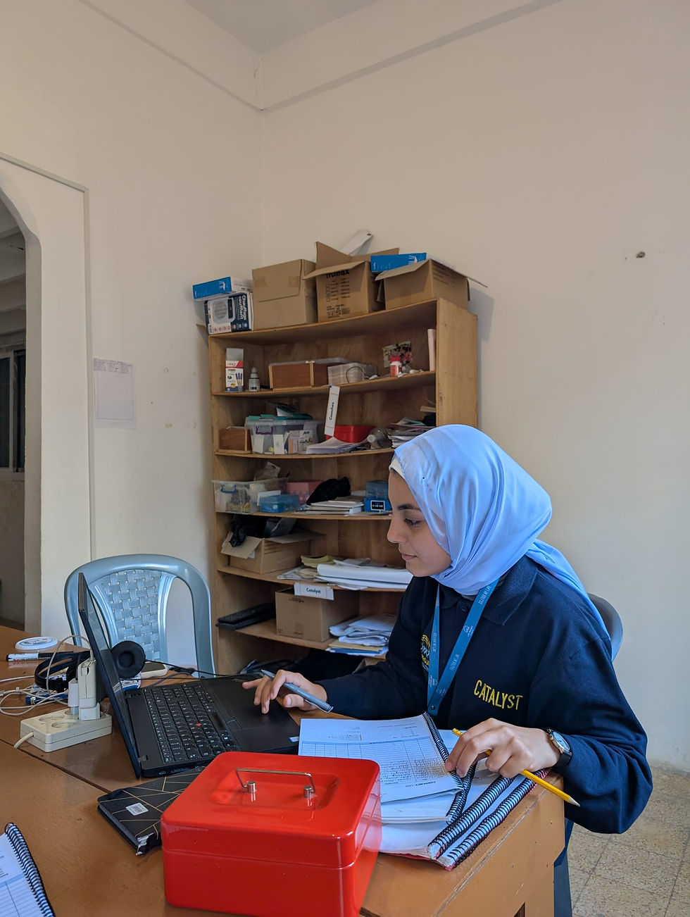 Rahaf doing coaching