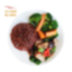 Cơm gà xào rau củ - Cơm gạo lứt