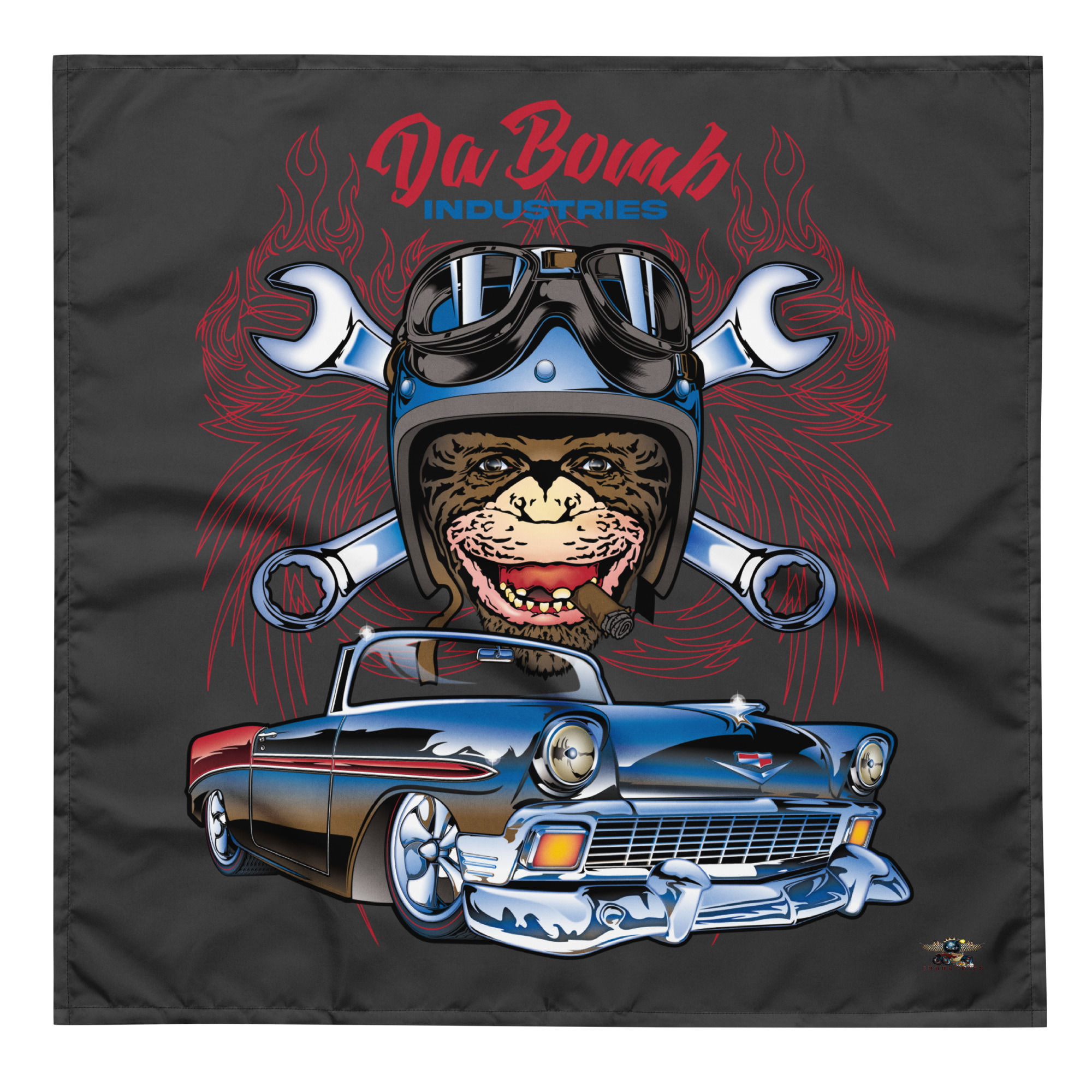 Hot Rod Monkey All-over print bandana