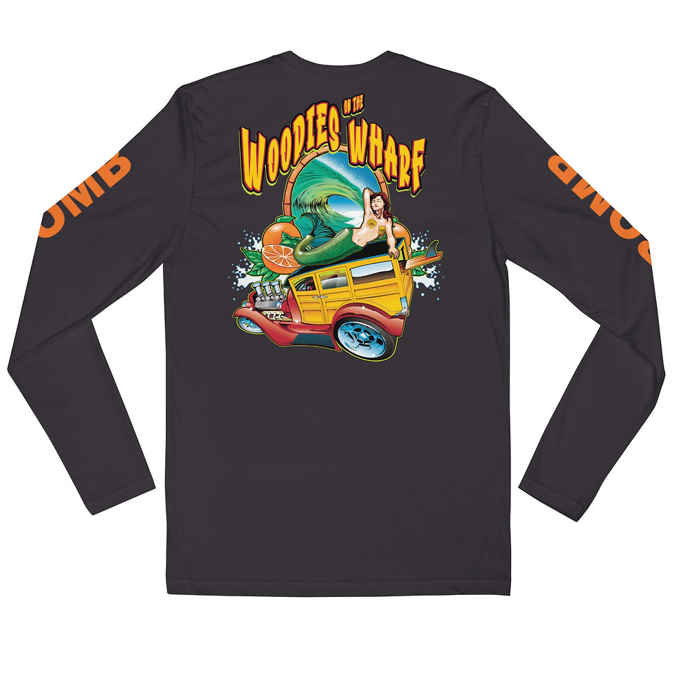 Thumbnail: Woodies on the Wharf Long Sleeve Fitted Crew