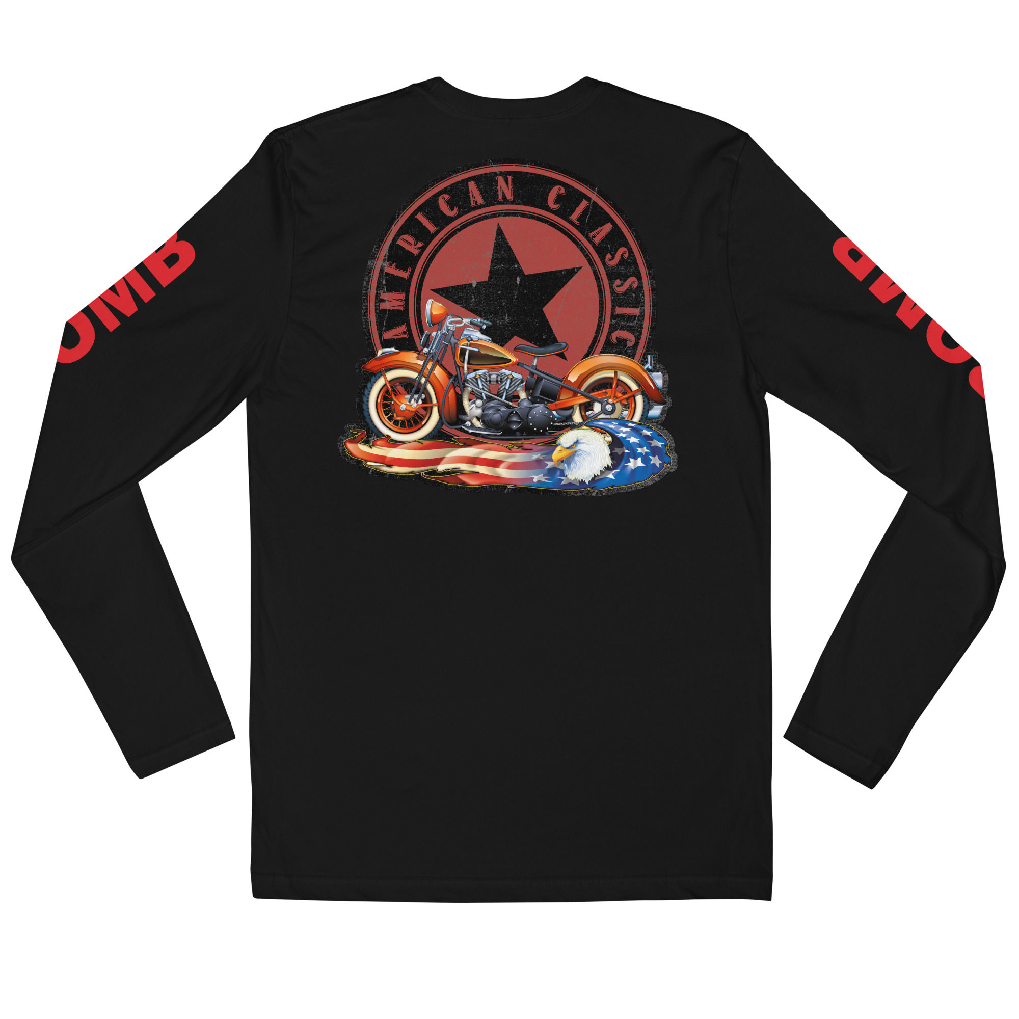 American Classic Bike Long Sleeve Fitted Crew
