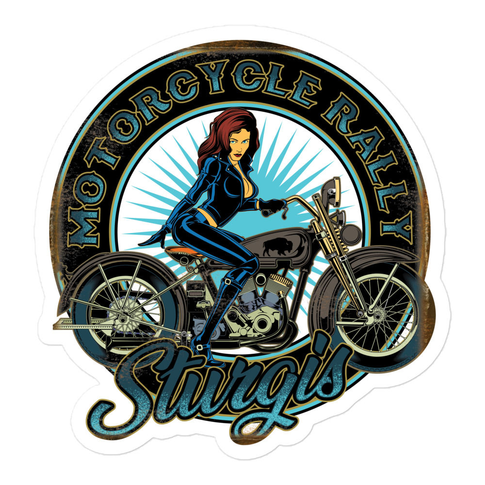 Sturgis Girl Bubble-free stickers