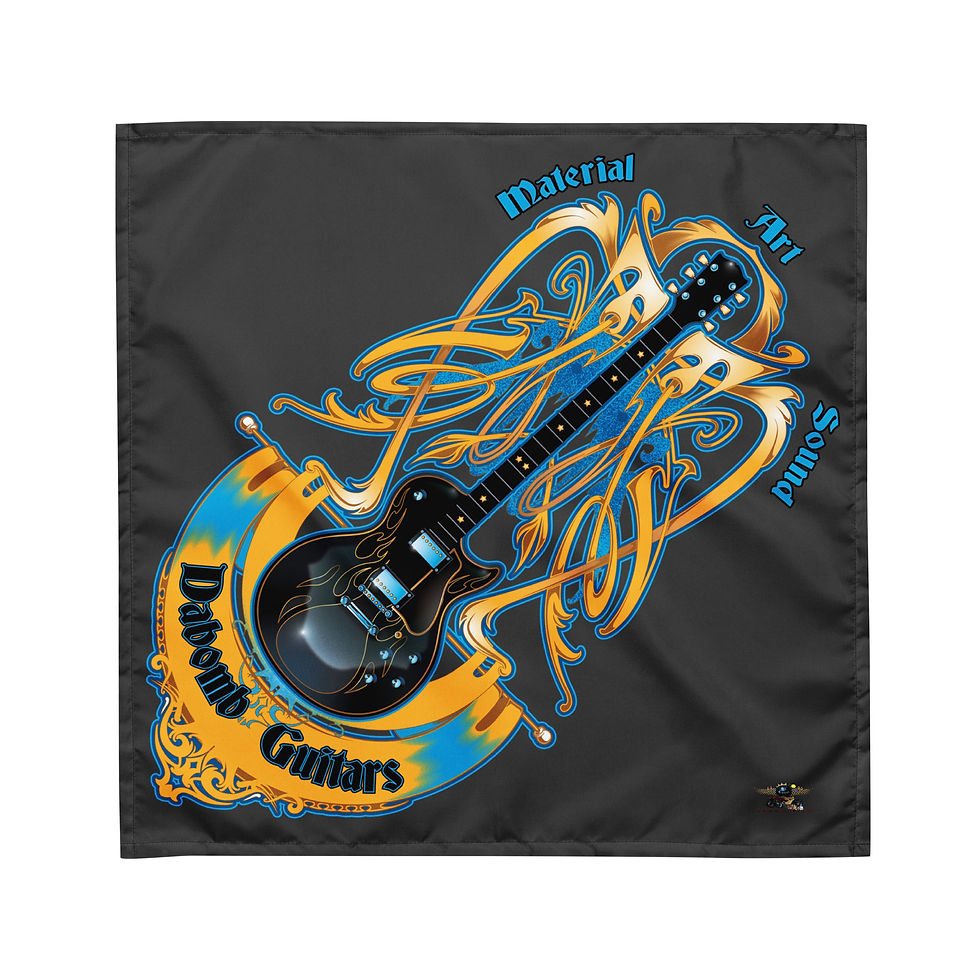 Thumbnail: Blue Guitar All-over print bandana