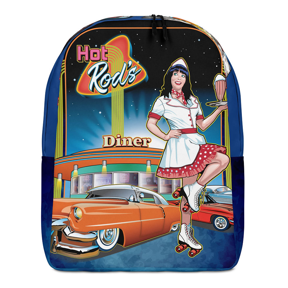 Thumbnail: Hot Rods Diner Minimalist Backpack