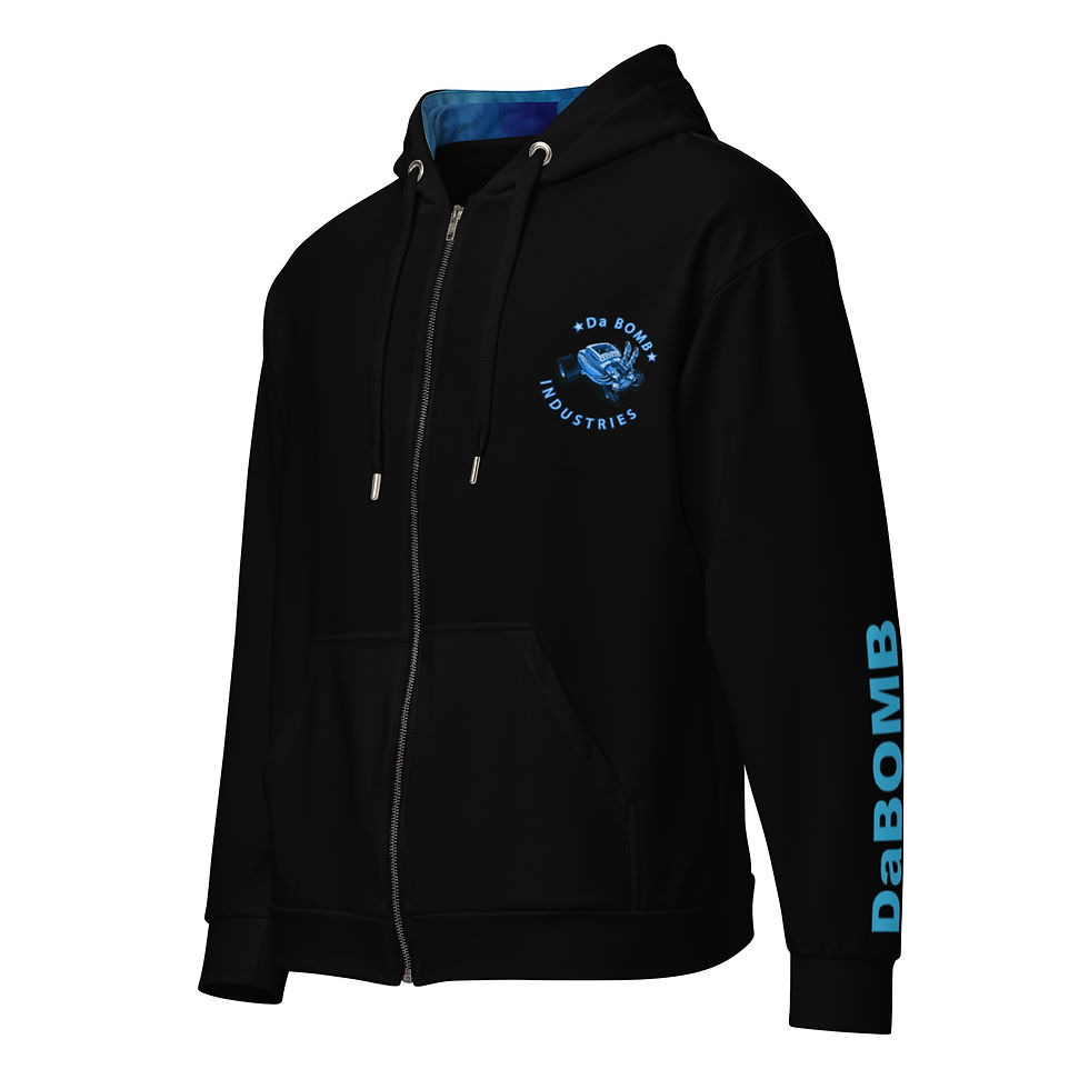 Thumbnail: Biker Pinup Unisex Zip Hoodie