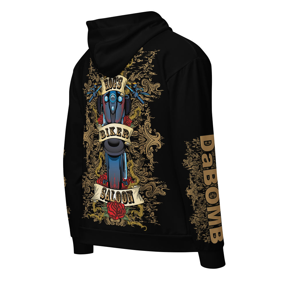 Thumbnail: Hog Biker Saloon Unisex Zip Hoodie