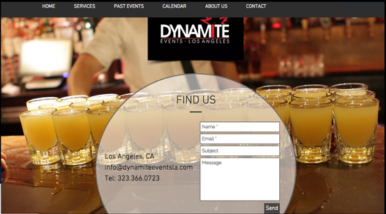 Website copy for Dynamite Events website written by Holly Holstein copywriter