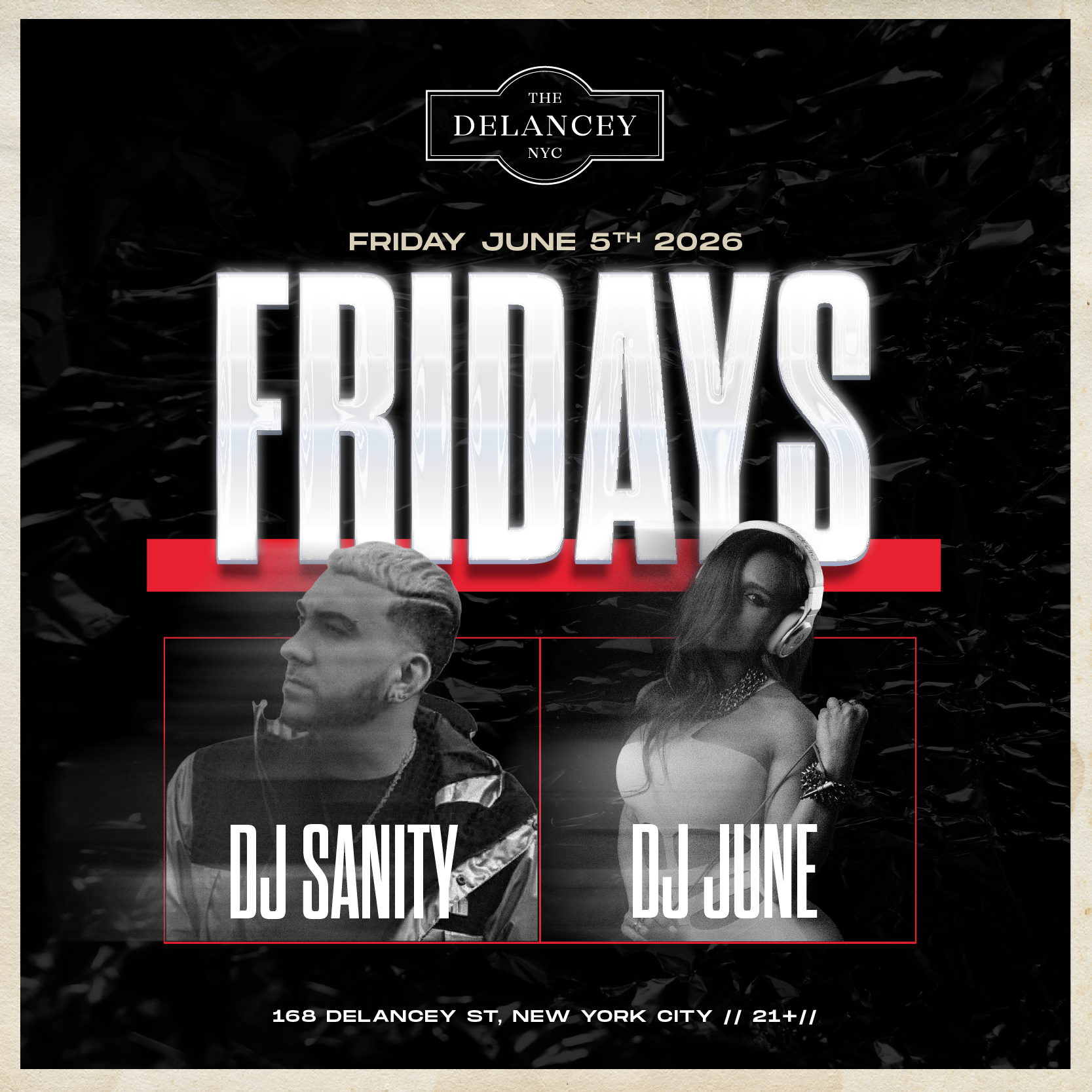 Friday Nights @ The Delancey Nightclub